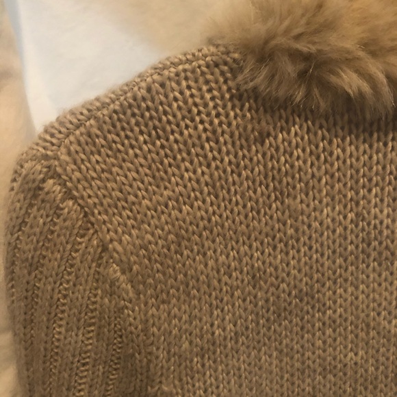 Ella Moss fur shawl collar sweater - Picture 5 of 8